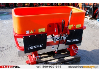 Rozsiewacz nawozów dwutarczowy DEXWAL Tornado Duo 600L 850KG TURBO HYDRAULIKA + PLANDEKA GRATIS